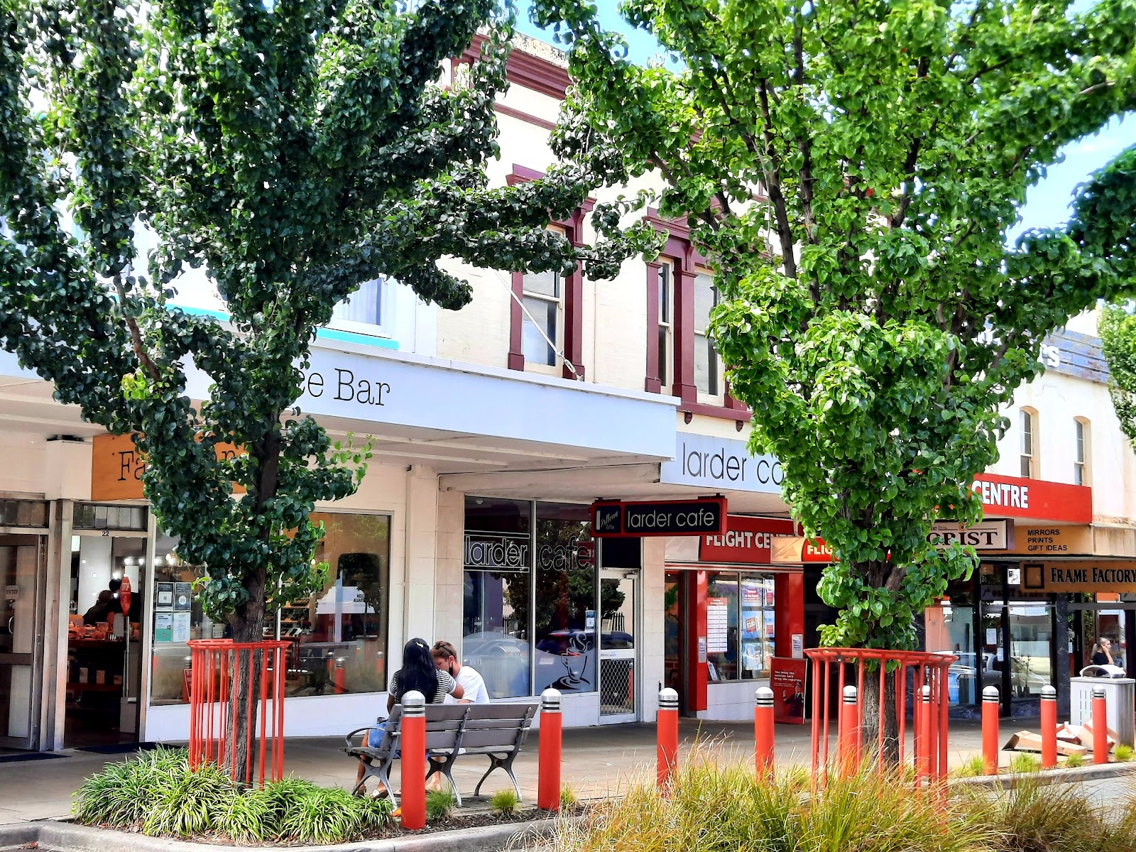 The Larder Cafe storefront on Rooke Street Mall, Devonport