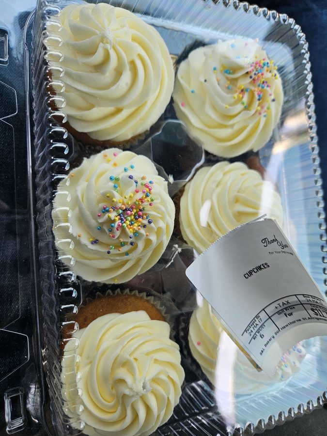 Sprinkle-topped cupcakes from S&L Bakery, Antigonish
