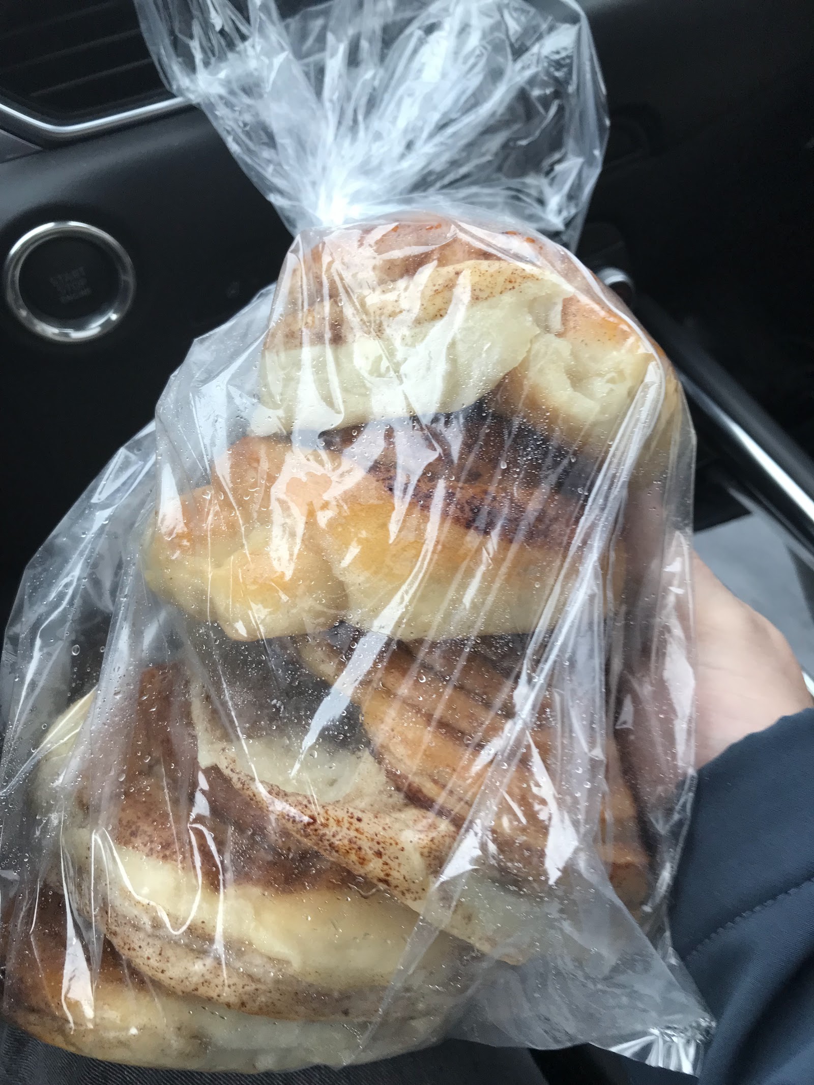 Fresh cinnamon buns from Carp Bakery
