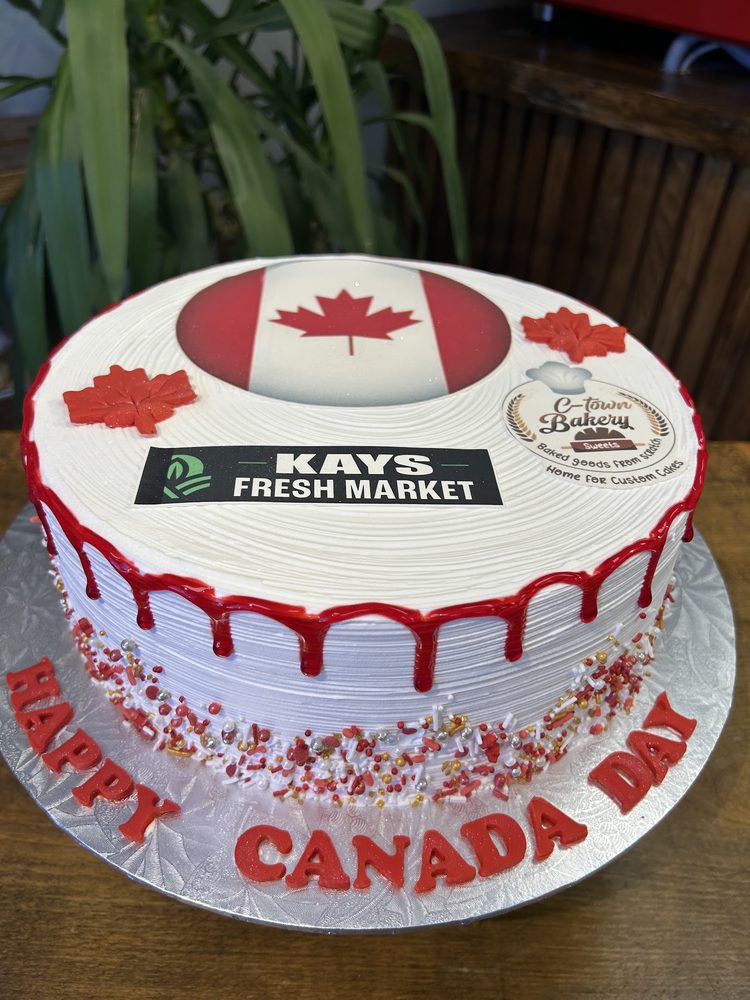 Custom Canada Day themed cake