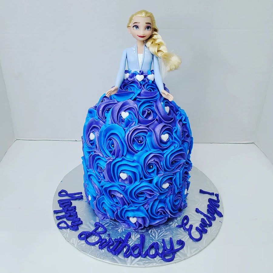 Custom princess doll birthday cake