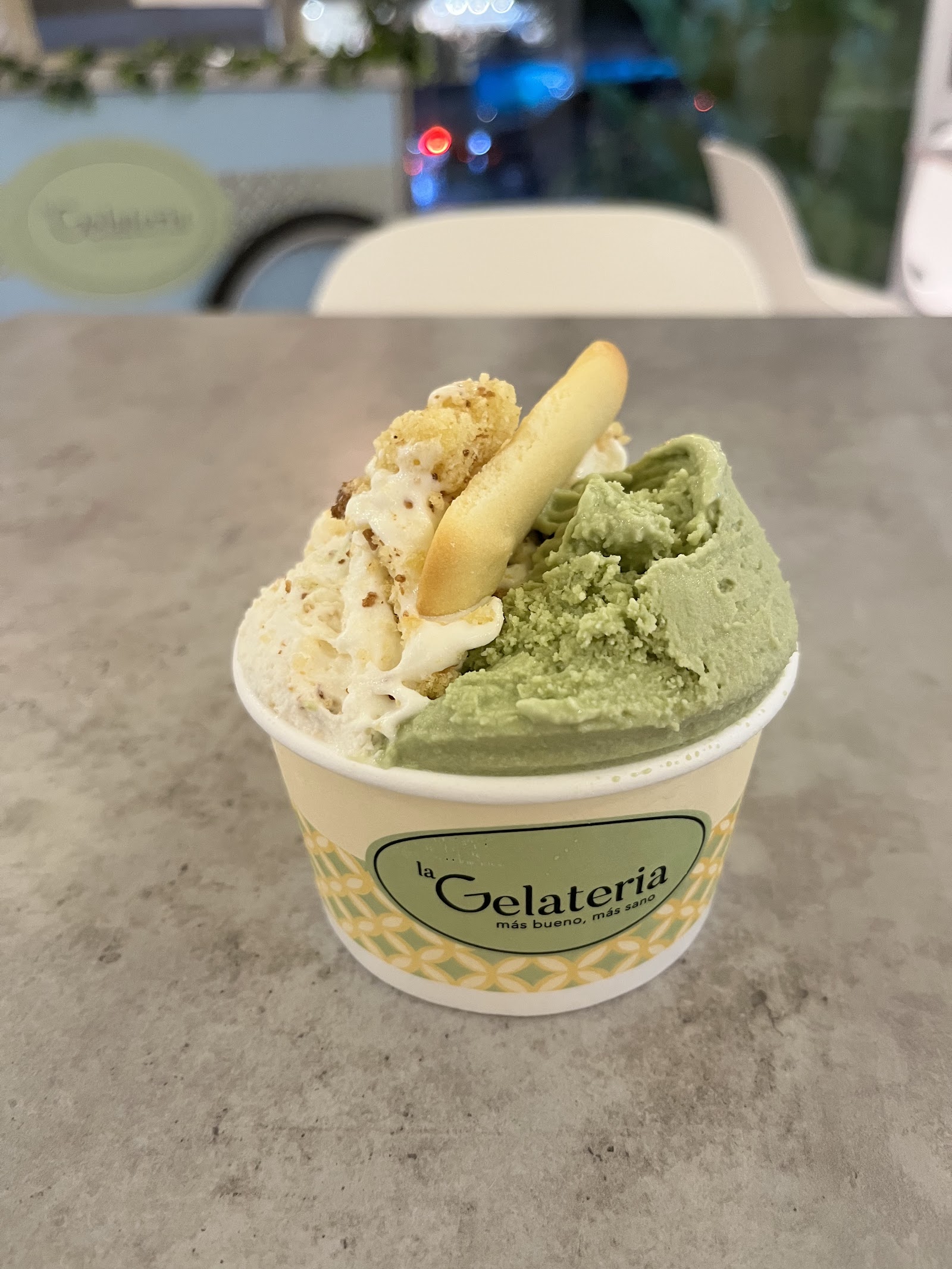 Textura del gelato artesanal de La Gelateria