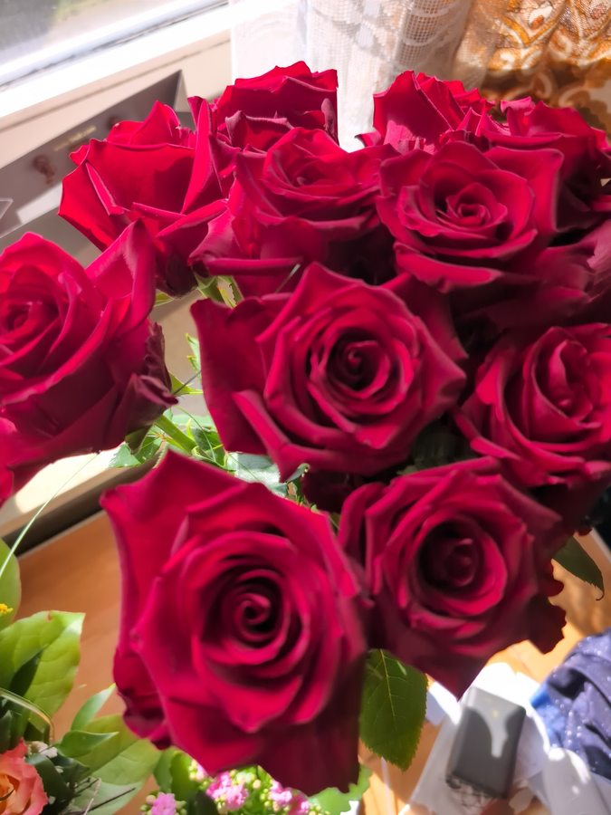 Strauß aus roten Rosen