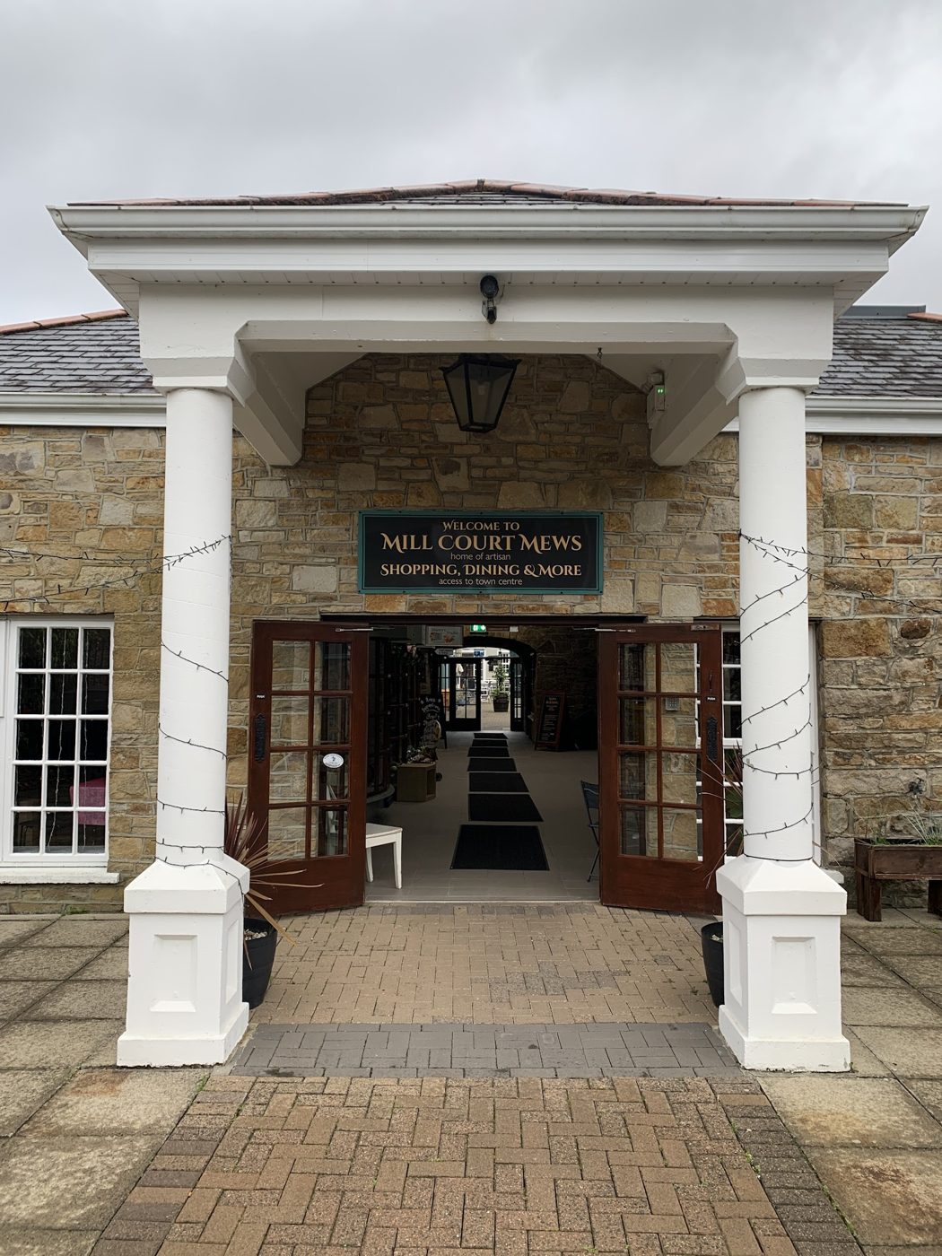 The welcome portico at Mill Court Mews, Donegal Town