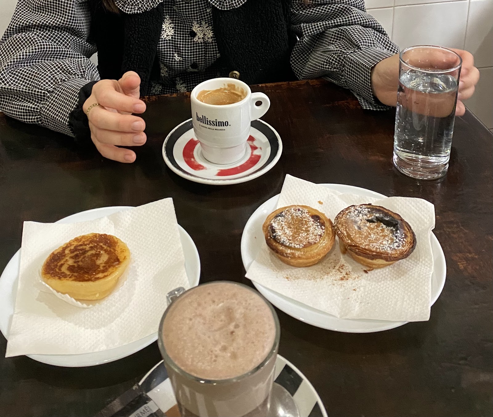 Assorted traditional Portuguese pastries from the bakery