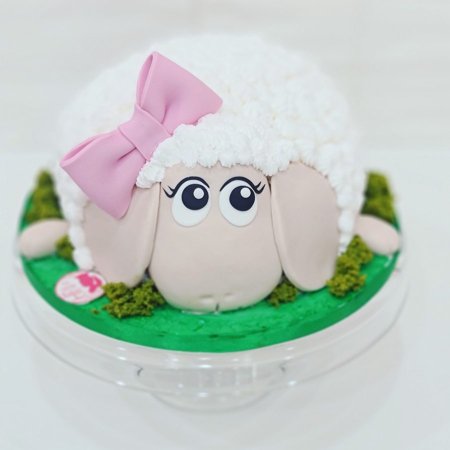 كيكة شخصيات بالفوندان — fondant character cake close-up