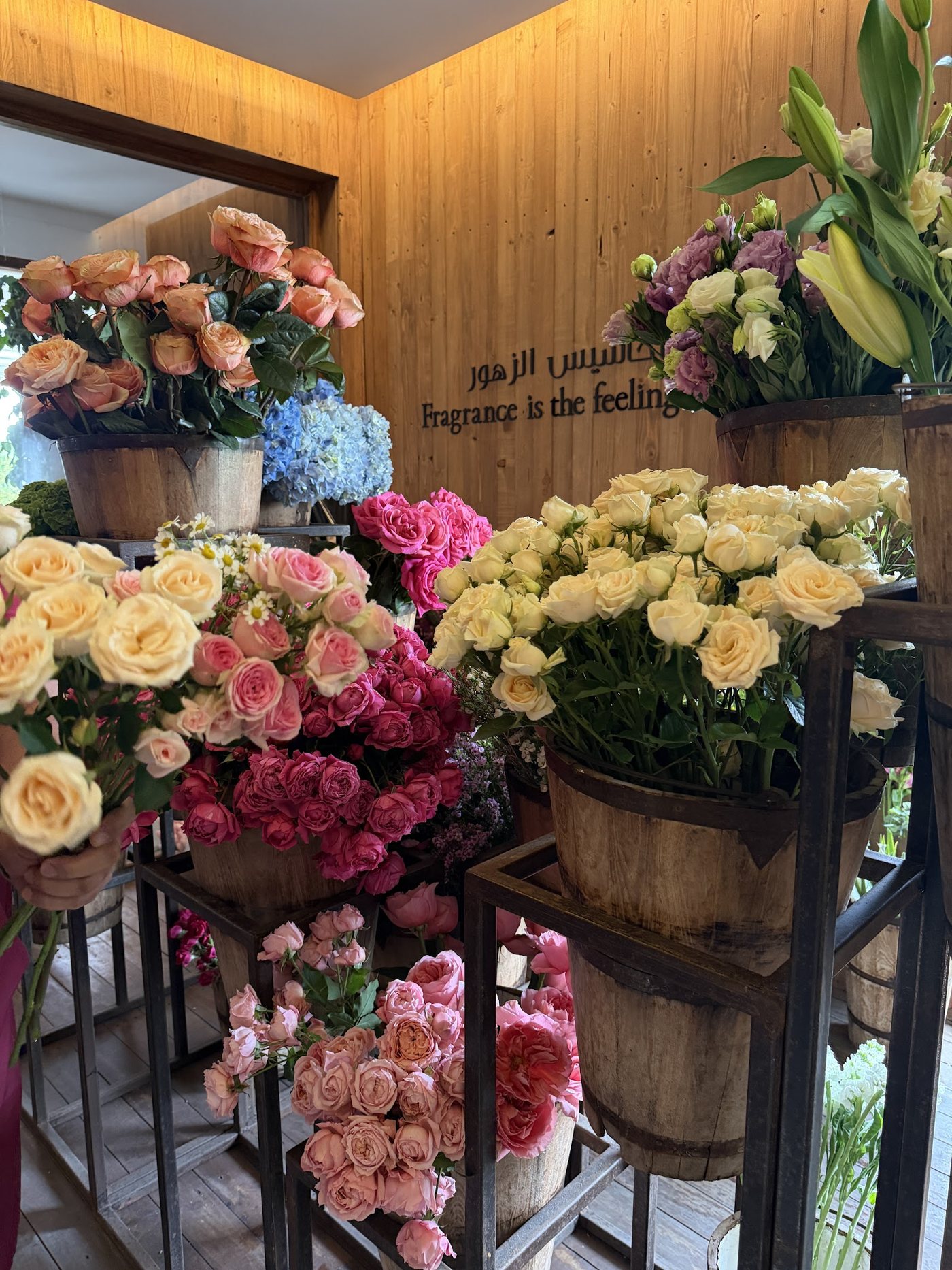 Fresh flower bouquets at the Wud boutique inside Oath