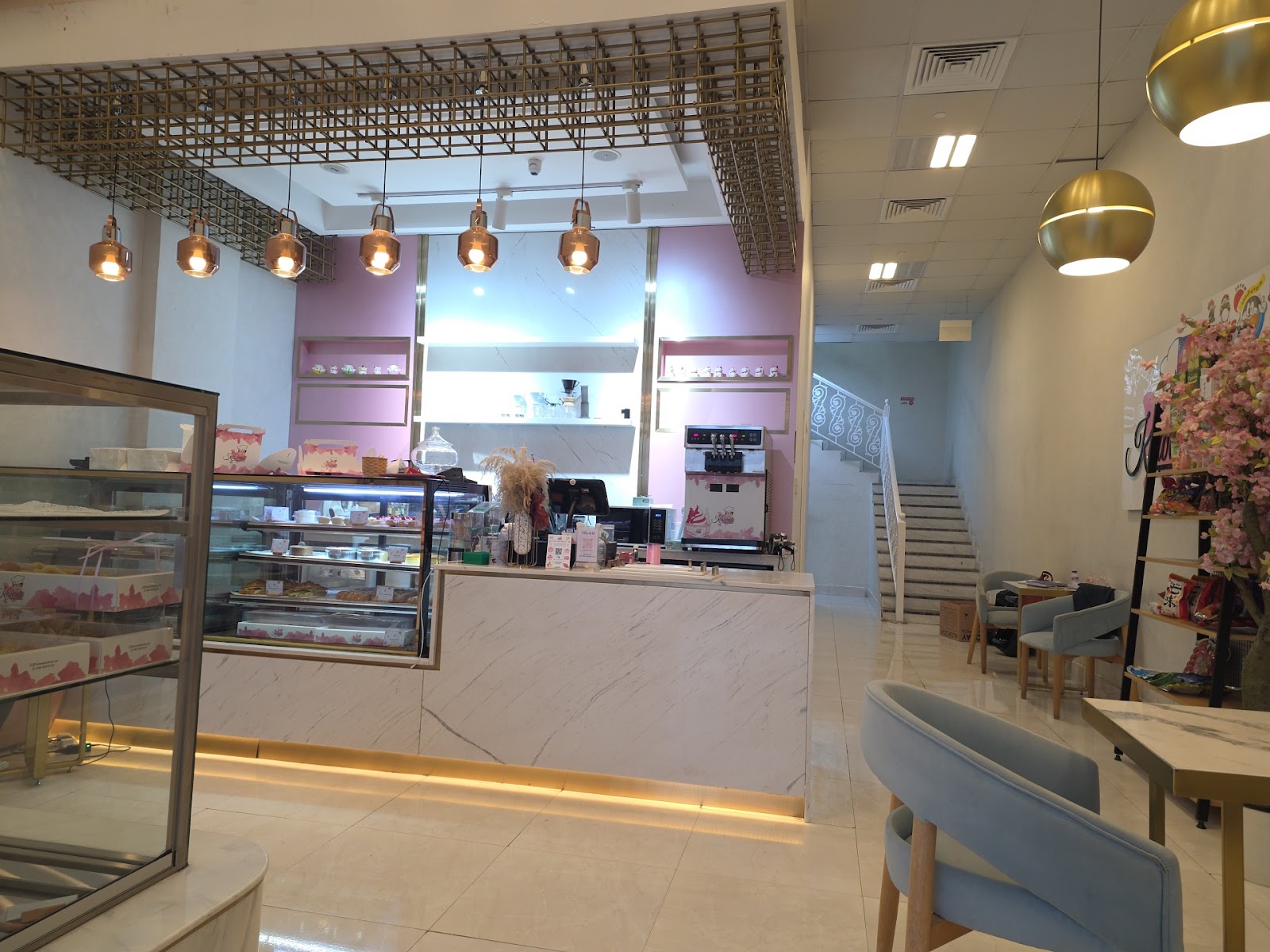 Interior and counter at Kawaii Japanese Bakery, Ras Al Khaimah