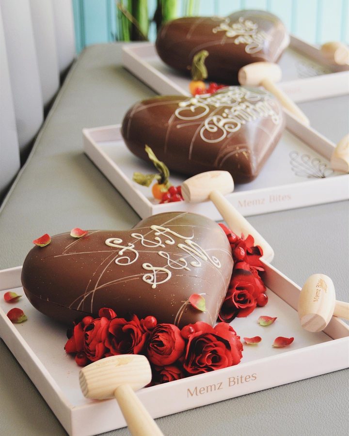 Signature Memz Bites chocolate smash-heart