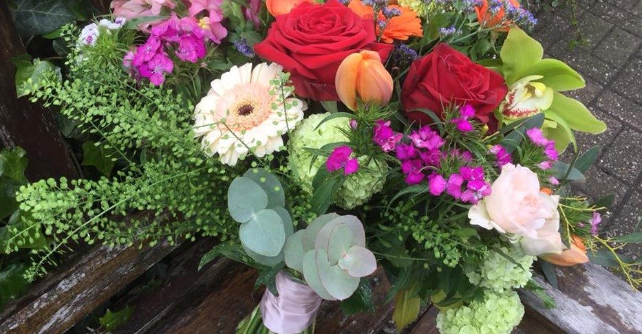 Hand-tied garden bouquet by Petals Florist