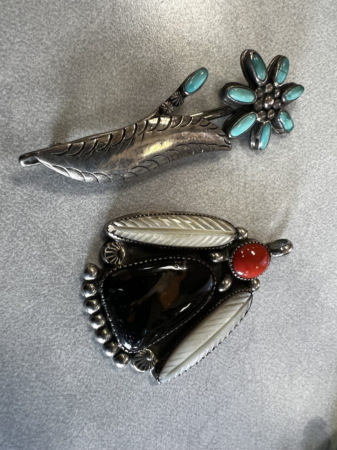 Vintage silver and turquoise jewelry