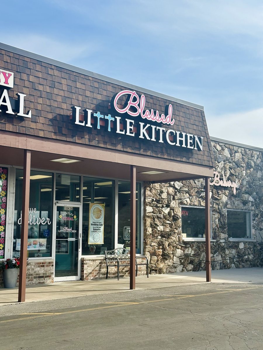 The Blessed Little Kitchen storefront on IL Route 47 in Huntley