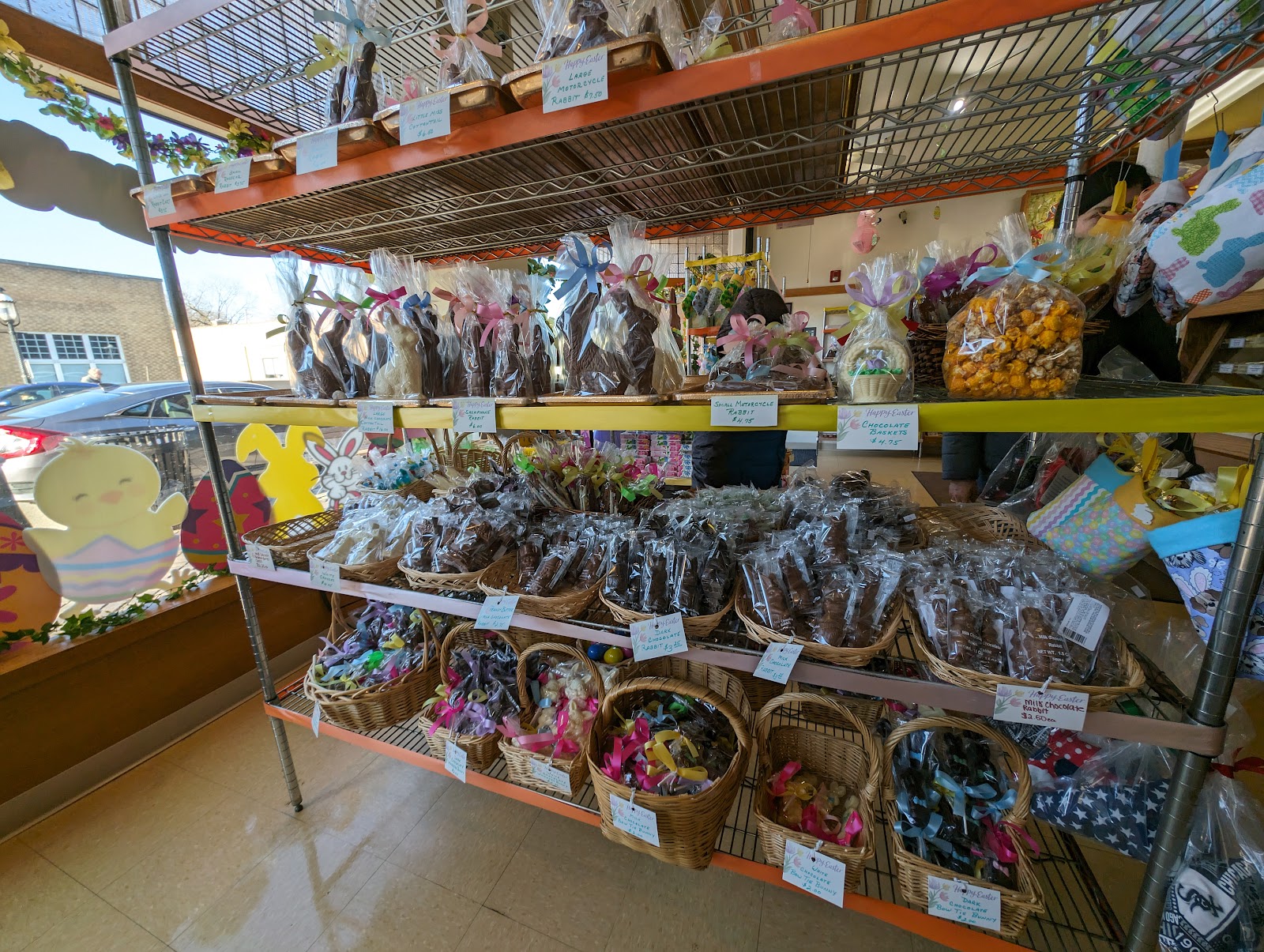 Handmade chocolate and candy gift baskets