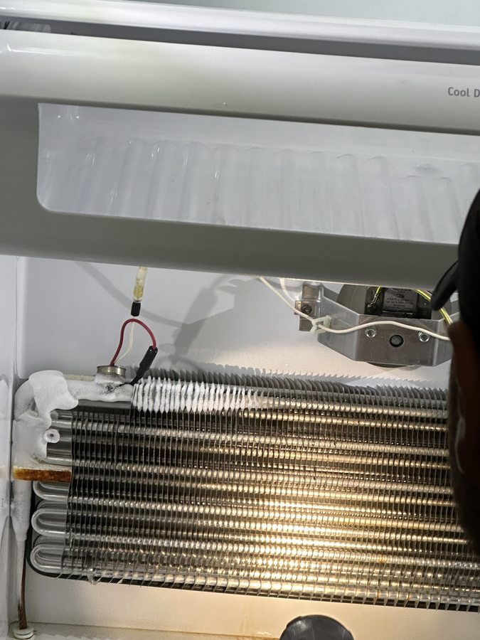 Refrigeration coil repair on a customer's appliance by ASAP Appliance Repair