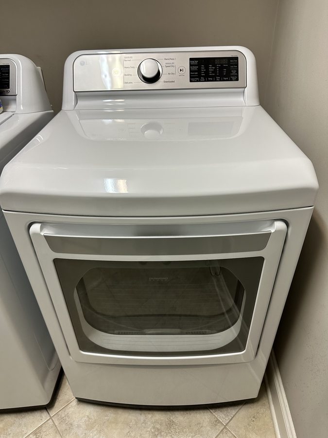 Dryer serviced in a customer's laundry room